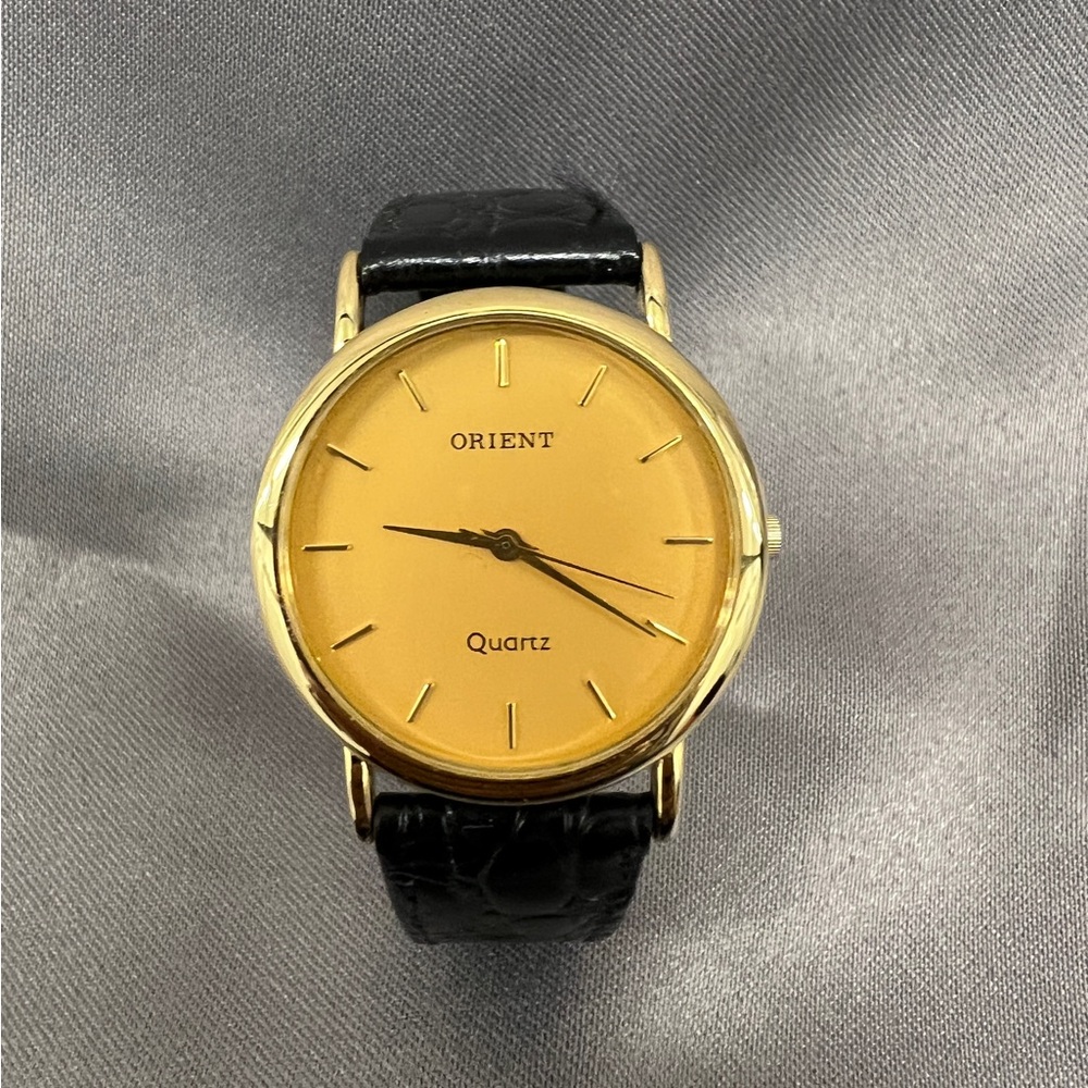 Orient GP Gold Plated Quartz Wristwatch Vintage!!! Battery Not Included.